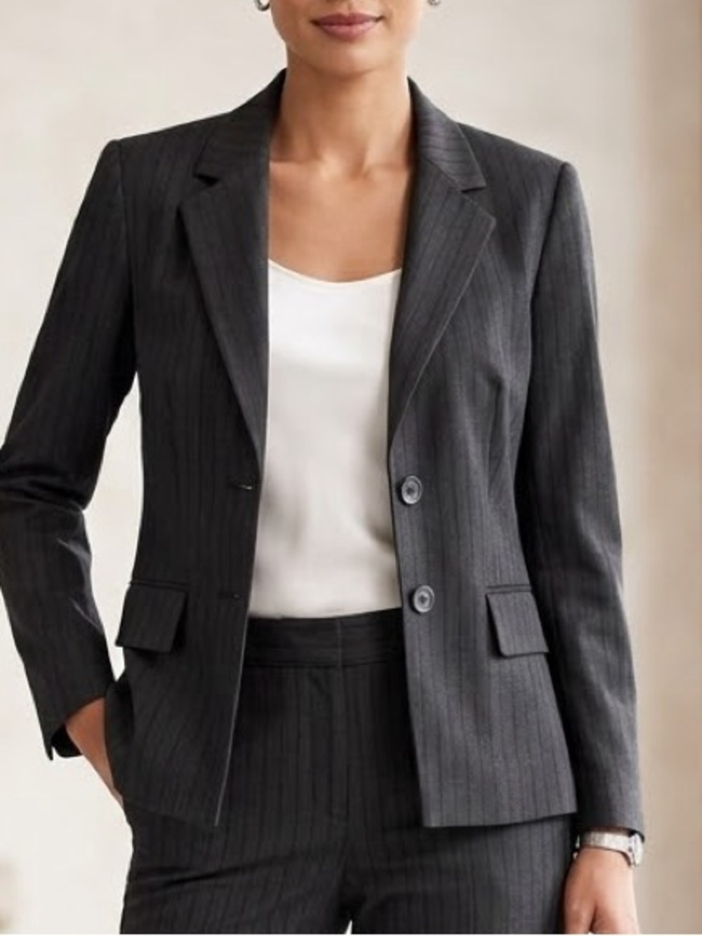 Liz Claiborne Pinstripe Tailored Blazer
